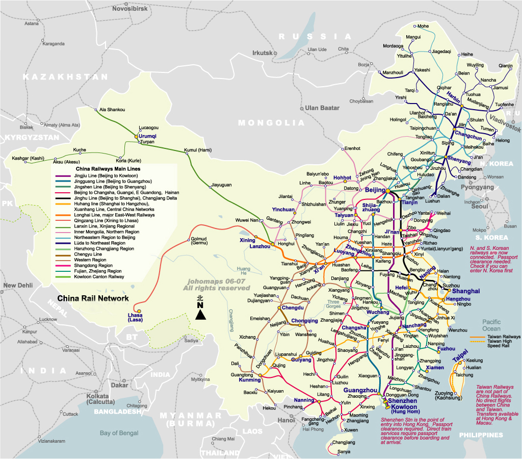 China Train Map-by China Train Tickets . Net